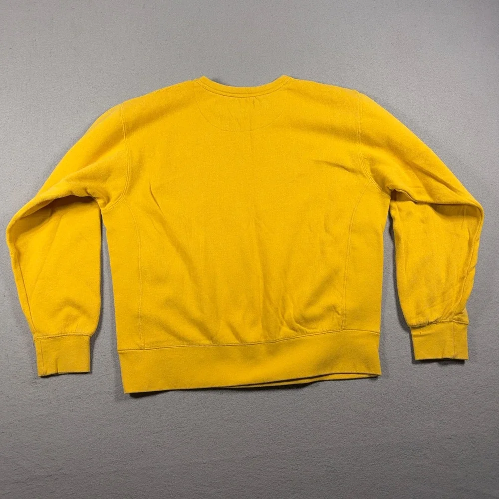 Vintage North Dakota State Sweatshirt Men Medium Relaxed Yellow‎ Bison Y2K